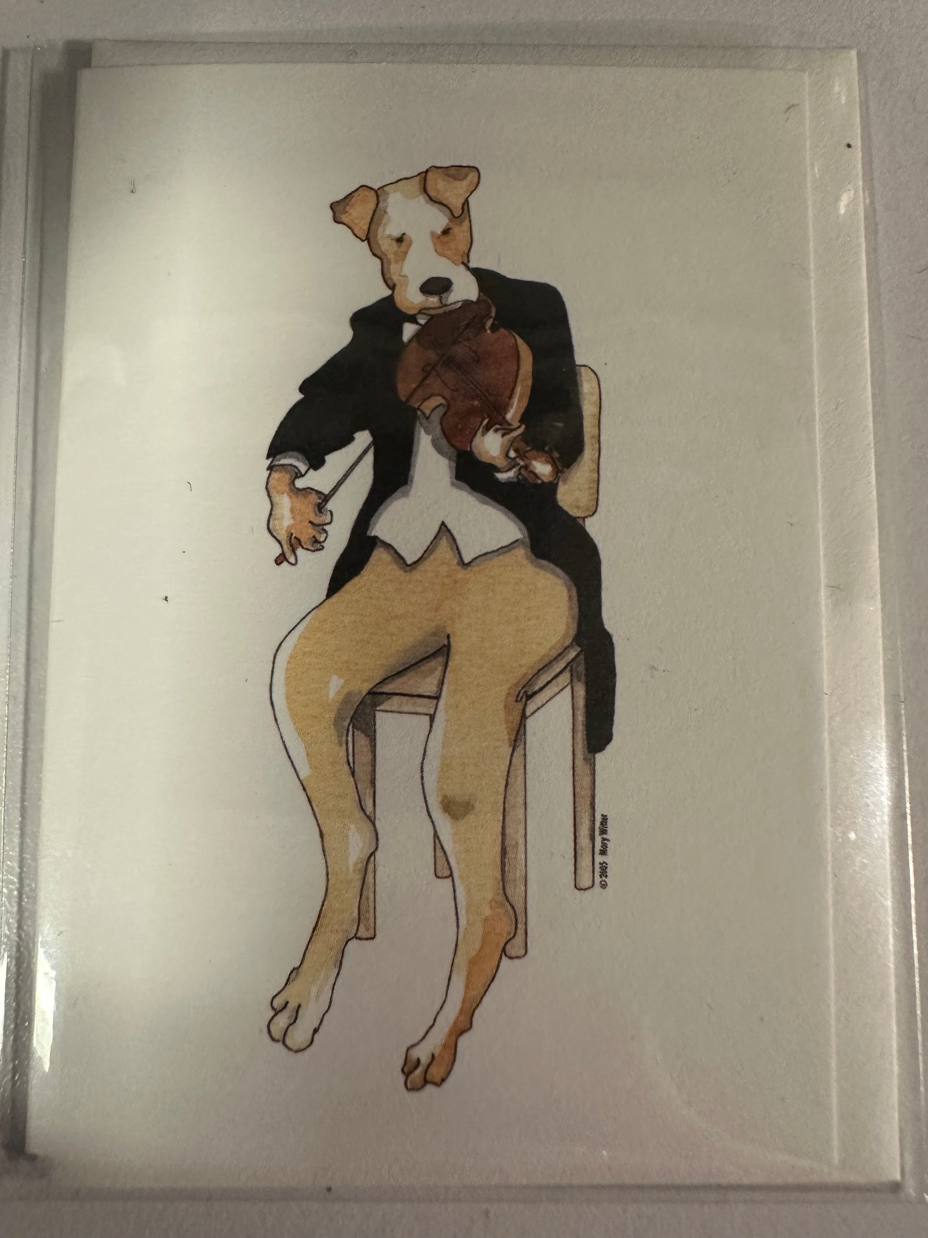 Card: Animal Playing Instrument Blank Inside