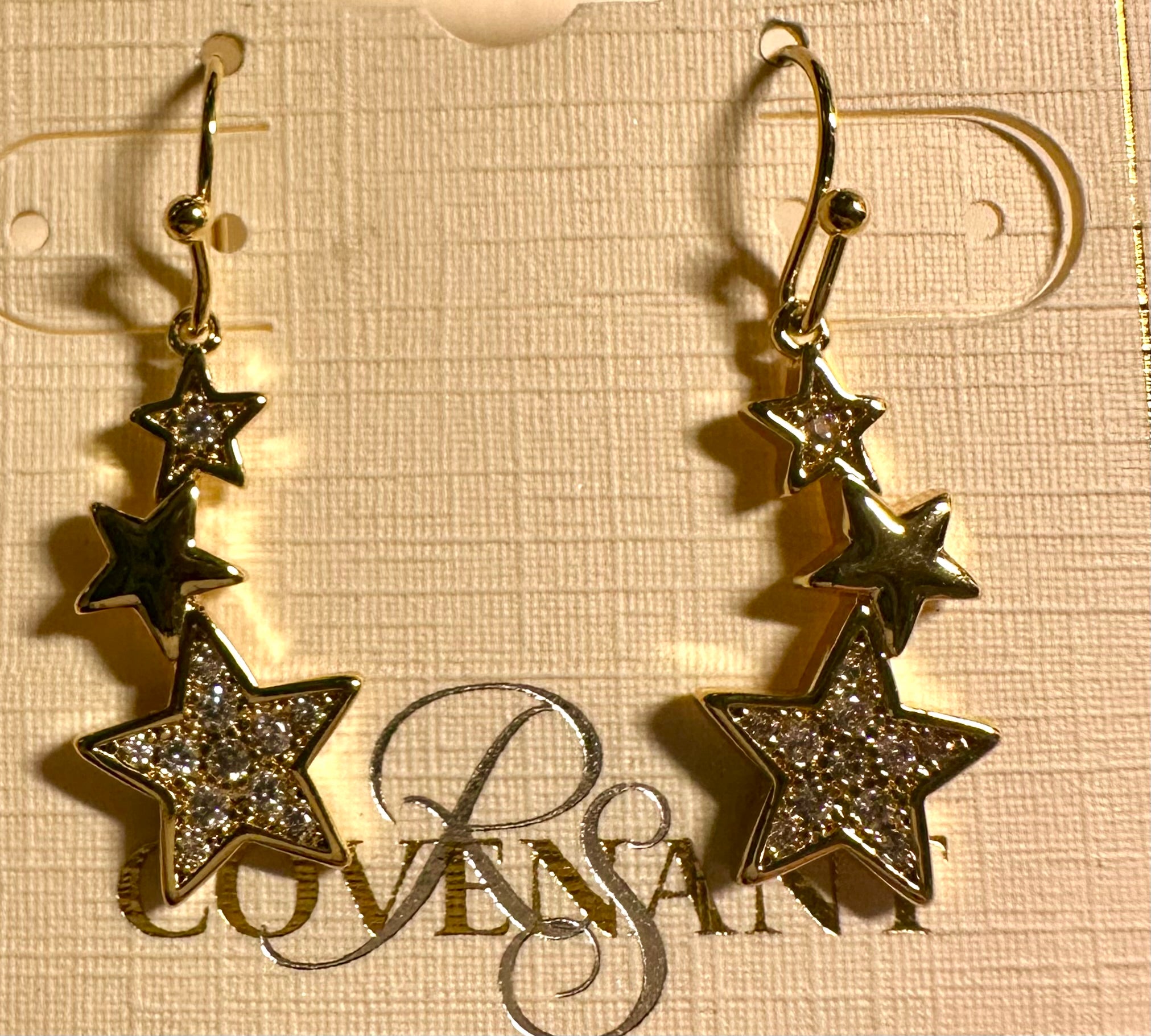 Final Sale Clearance: Earrings: Stars with stones on them