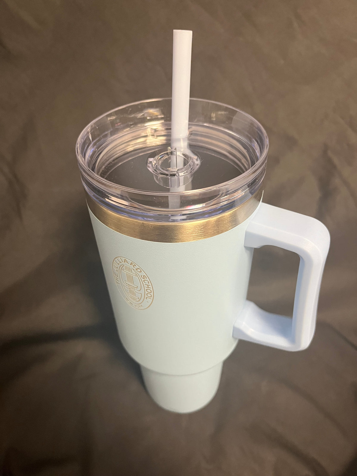 Travel Mug: 40oz stainless steel vacuum-insulated tumbler with matching straw CLEARANCE / FINAL SALE