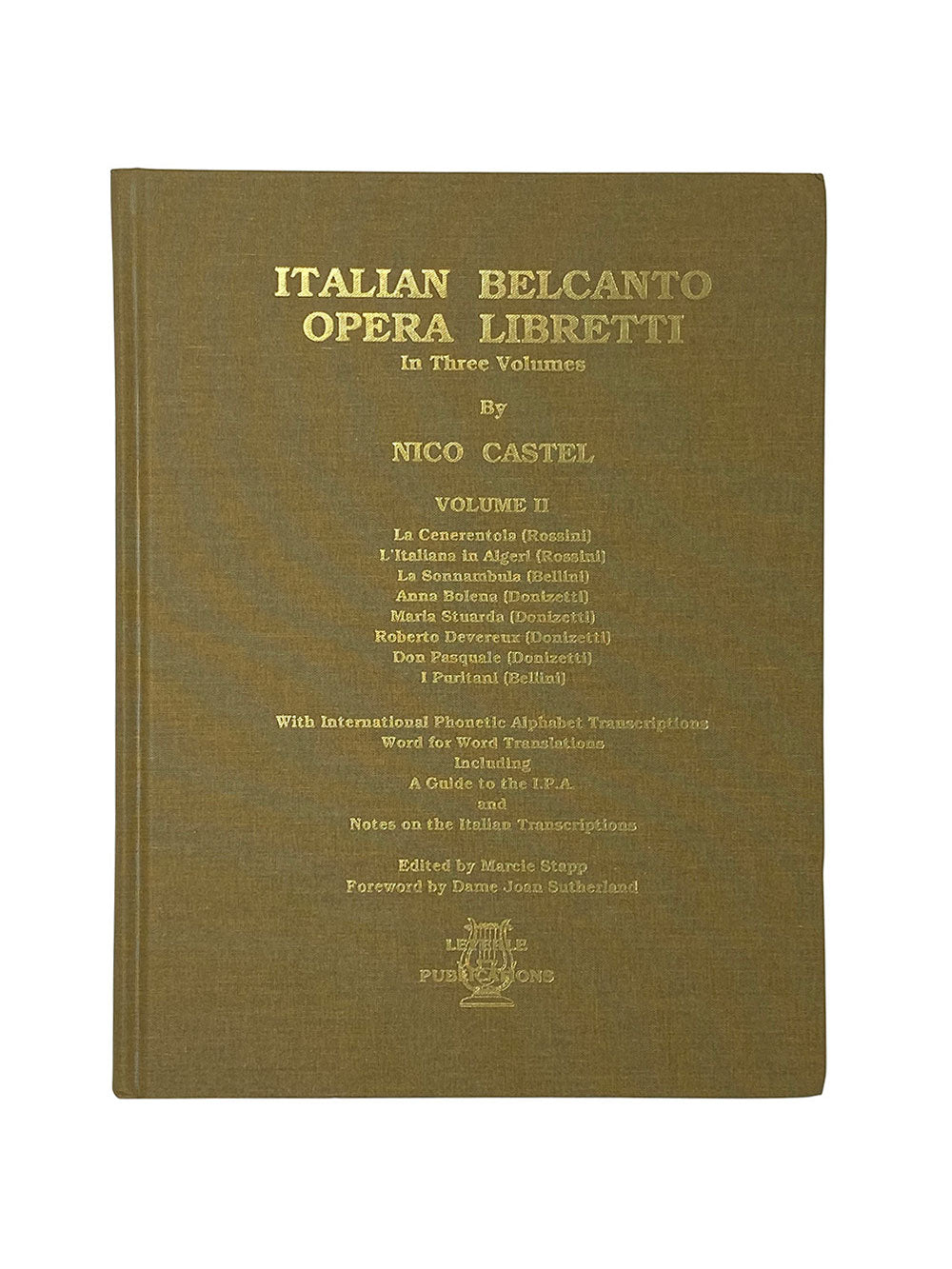Italian Belcanto Libretti Volume 2 (Leyerle Publications) cover
