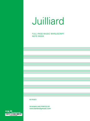 Manuscript Paper Wire-bound Notebook: Juilliard BBM/Descant, 60pgs (8.5" x 11")