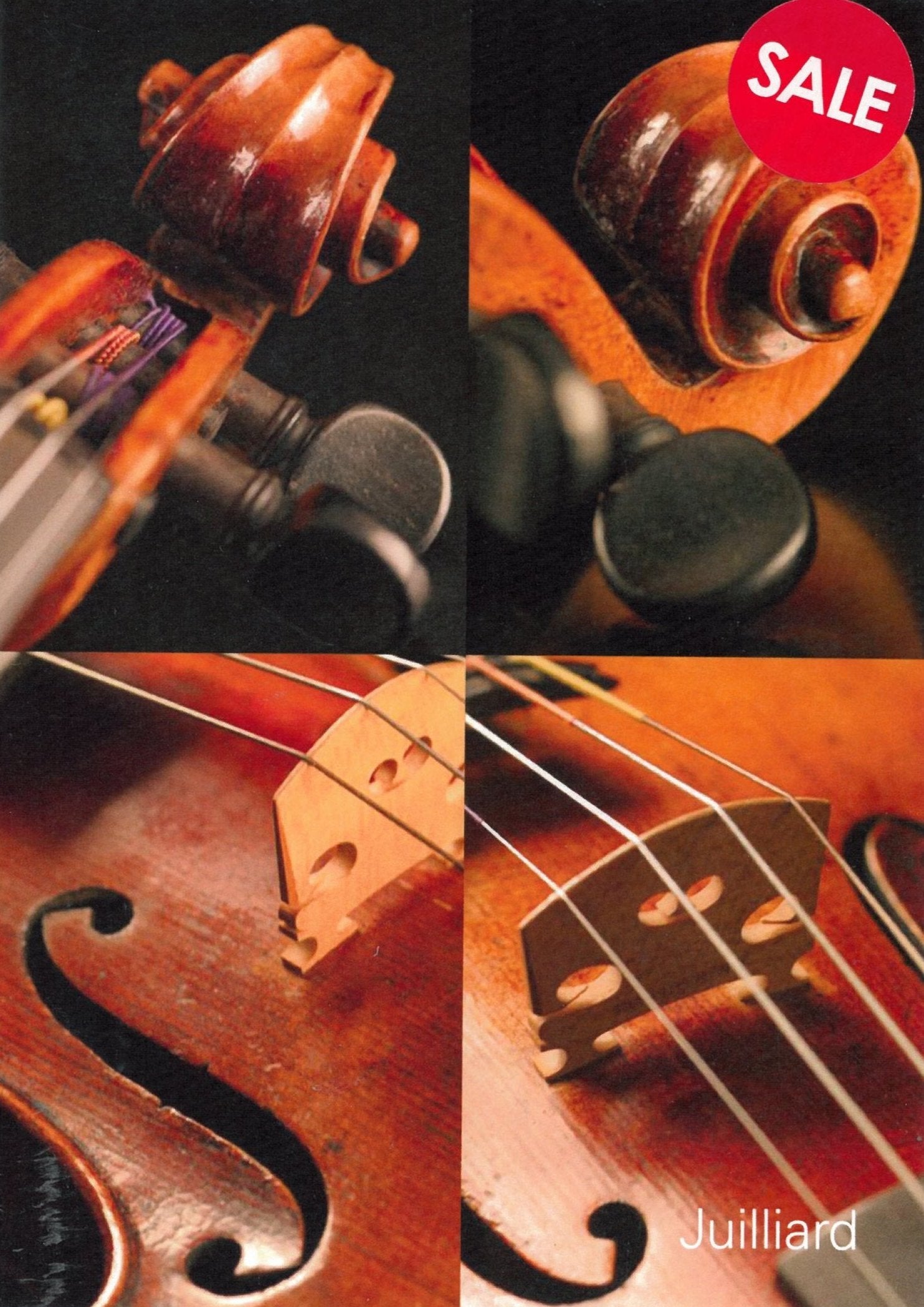 Card: 4 image notecard violin FINAL SALE / CLEARANCE