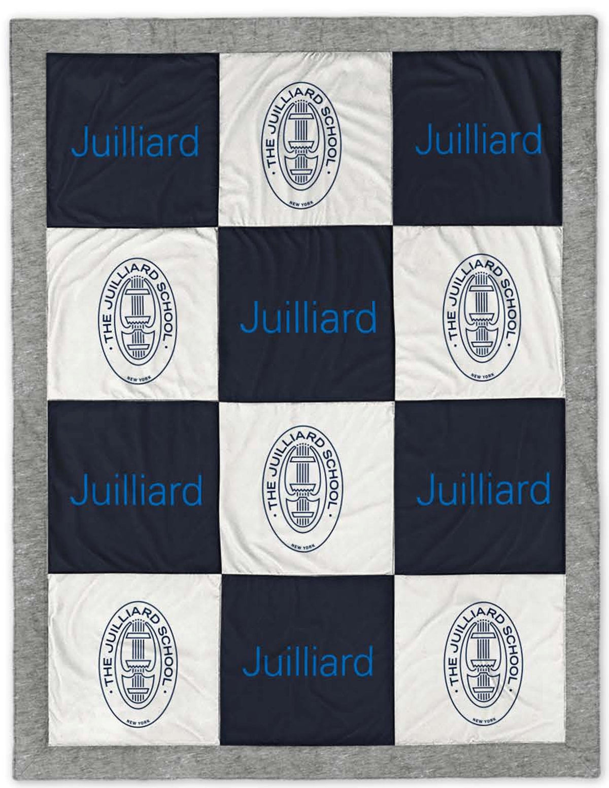 Blanket: Quilted Juilliard logo and seal (80" x 62")