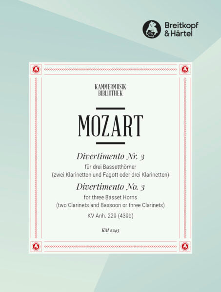 Mozart 5 Divertimentos K. 439b (App. 229) No. 3 in C major