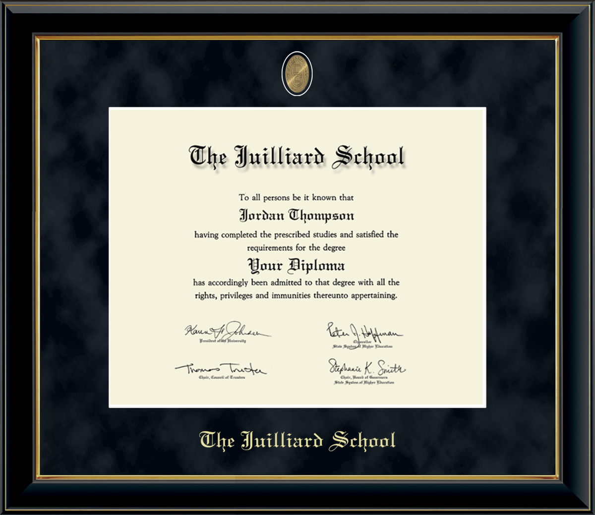 Diploma Frame: Juilliard Masterpiece Onyx Gold Black Suede (431695)*
