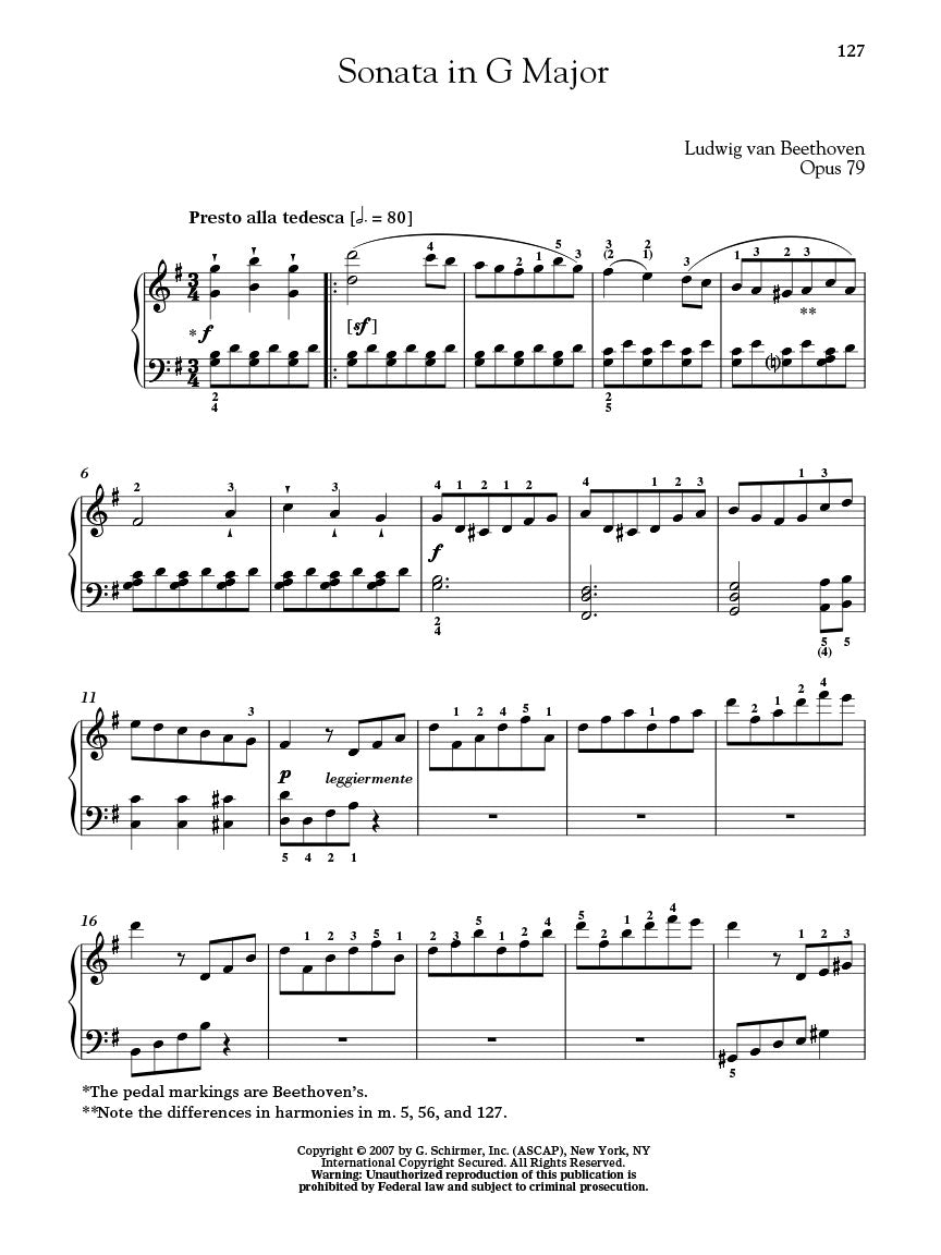 Beethoven - Six Selected Sonatas - Schirmer Performance Editions