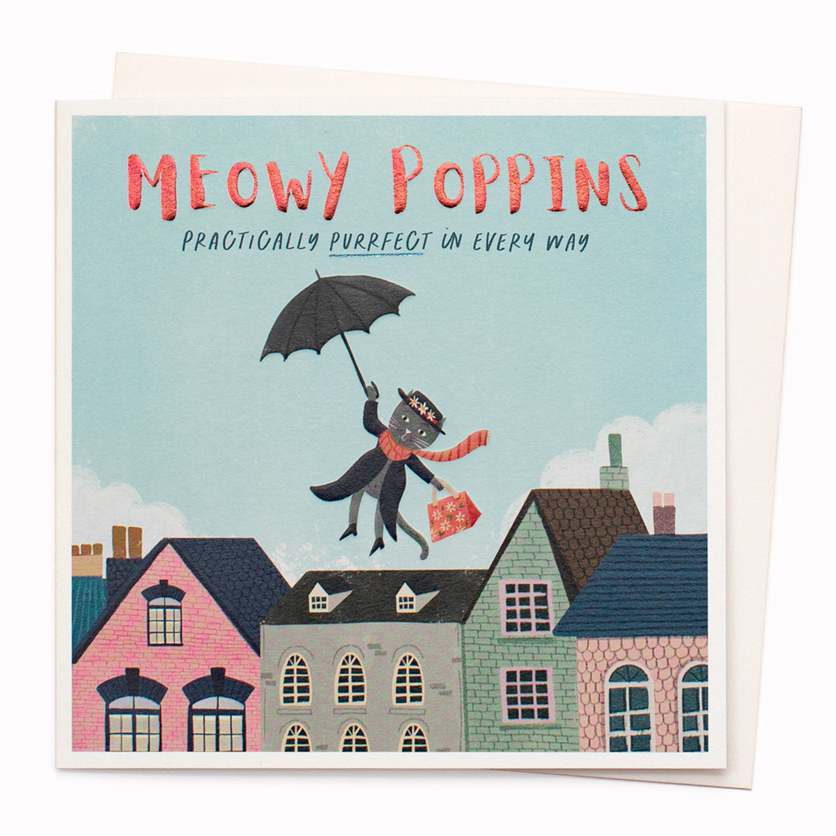 Card: Meowy Poppins (Blank Inside)