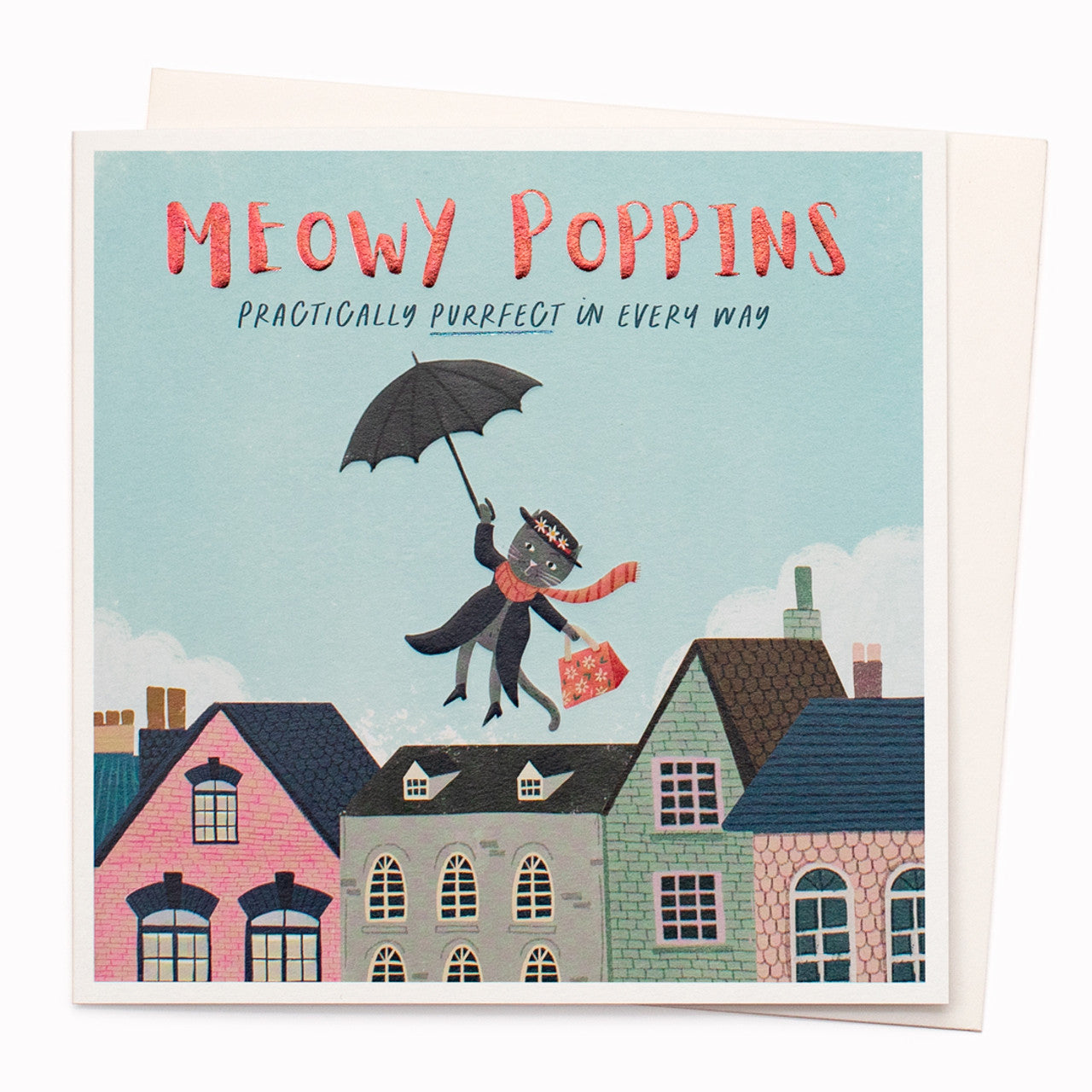 Card: Meowy Poppins (Blank Inside)