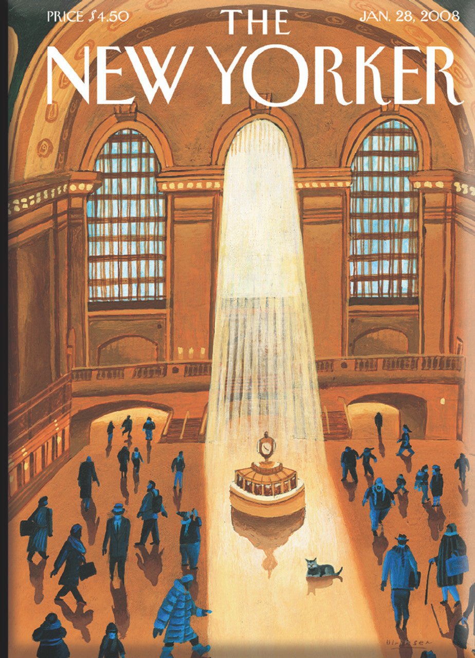 Magnet: Grand Central Station New Yorker Cover (2.5" x 3.5")