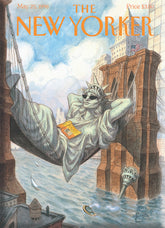 Magnet: Liberty Lounge New Yorker Cover (2.5" x 3.5")