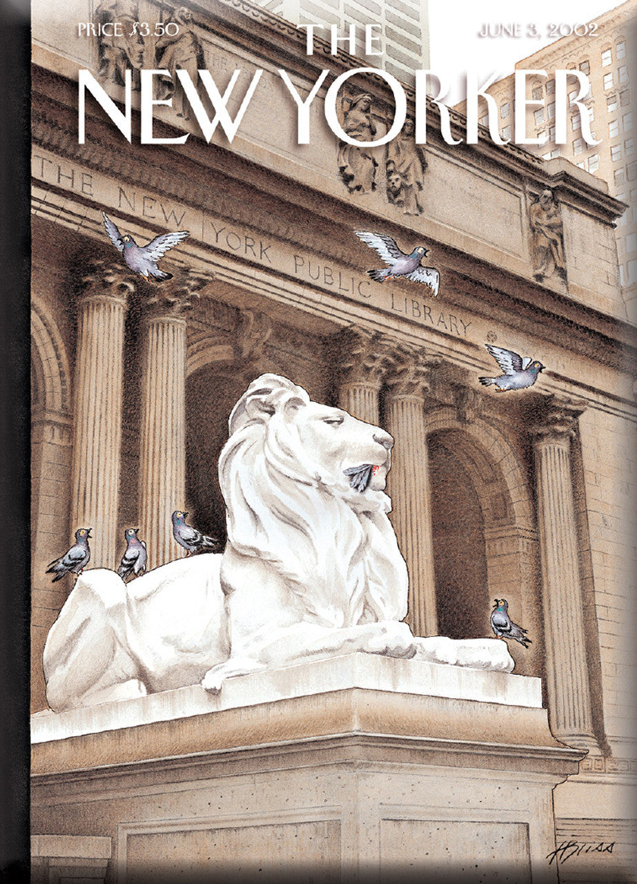 Magnet: Library Lions New Yorker Cover