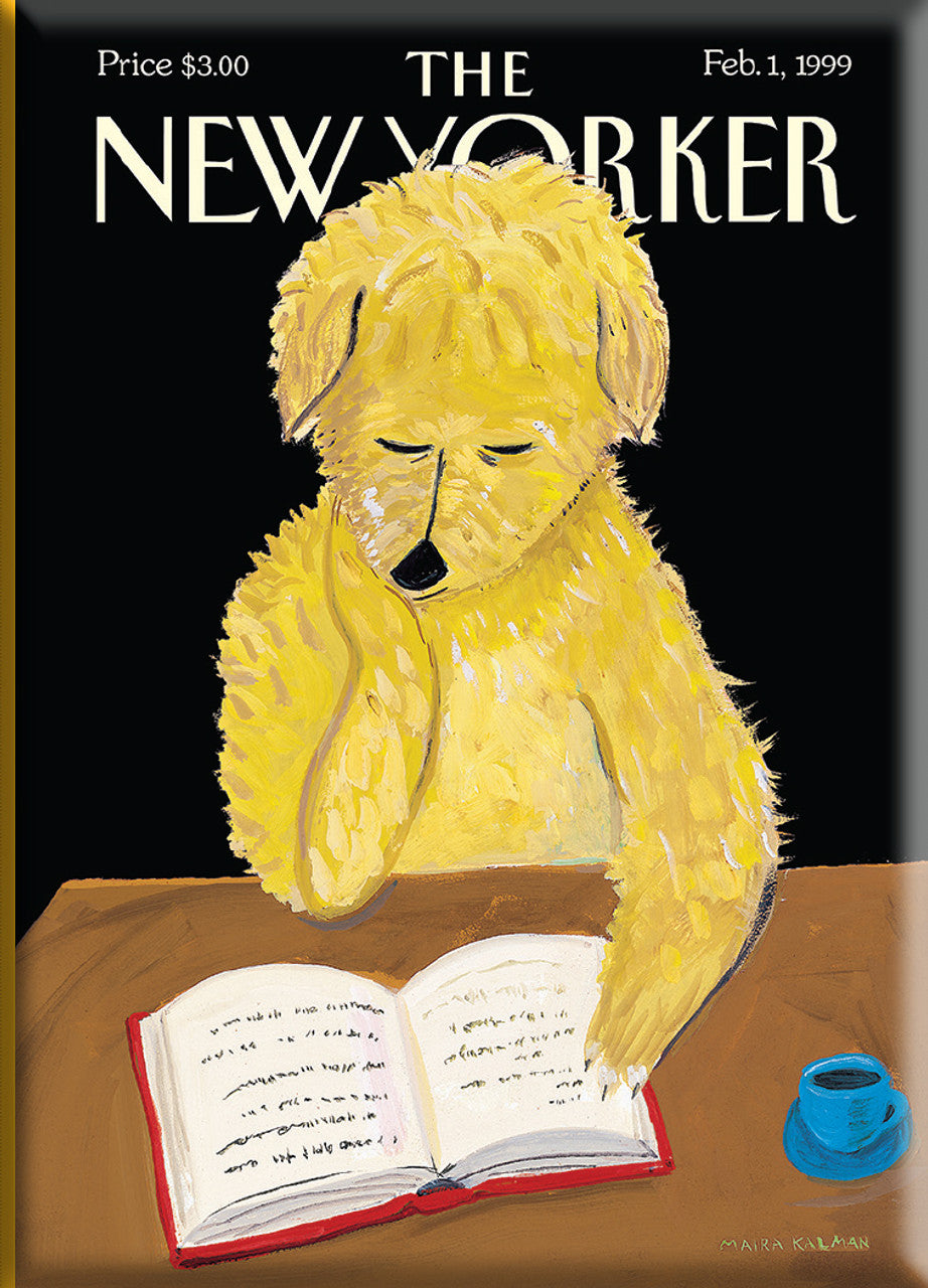 Magnet: Dogs Read New Yorker Cover (2.5" x 3.5")