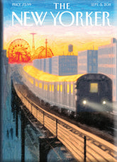 Magnet: Coney Island Train New Yorker Cover (2.5" x 3.5")