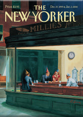 Magnet: New Year for Nighthawks- New Yorker Cover (2.5" x 3.5")