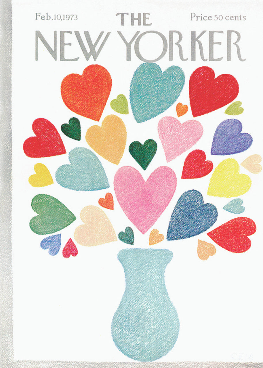 Card: Vase of Flowers - New Yorker Cover (Inside: "Happy Valentine's Day")