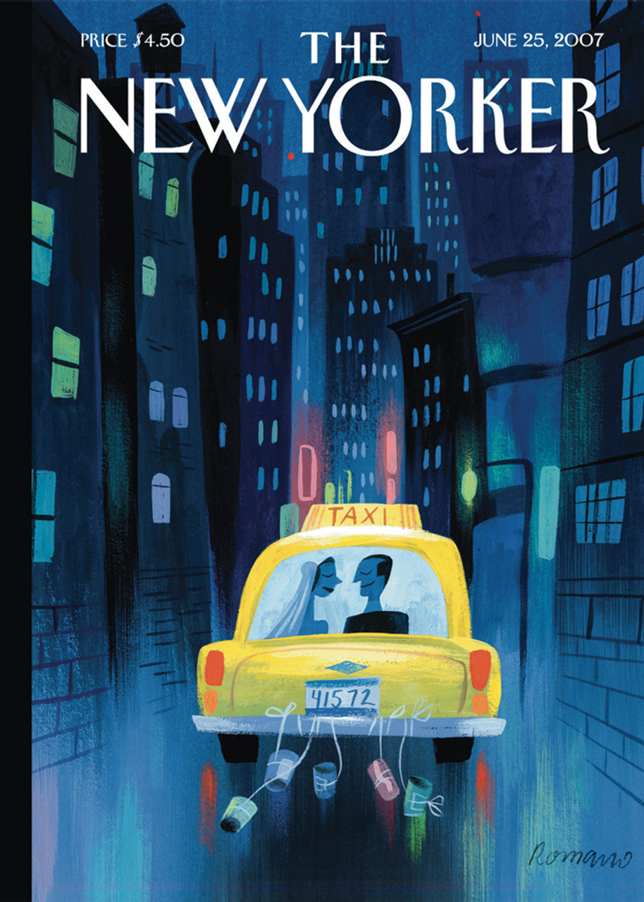 Card: Wedding Taxi -  New Yorker Card (Blank Inside)