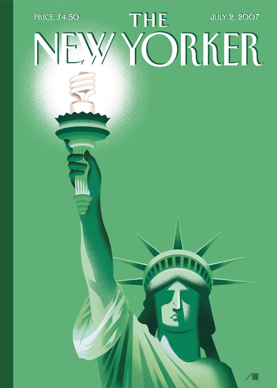 Card: Green Liberty -  New Yorker Card (Blank Inside)