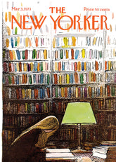 Card: Late Night at the Library - New Yorker Cover (Blank Inside)