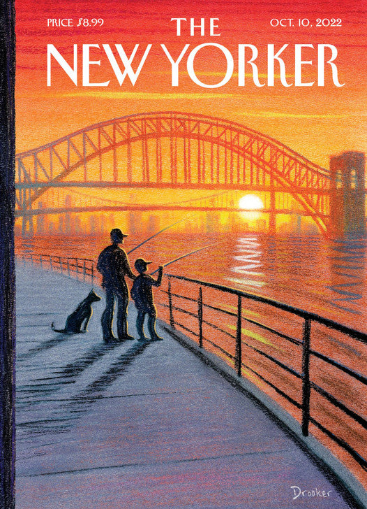 Card: Sunset Catch - New Yorker Cover (Blank Inside)