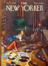 Card: Records in the 50's - New Yorker Cover Card (Blank Inside)