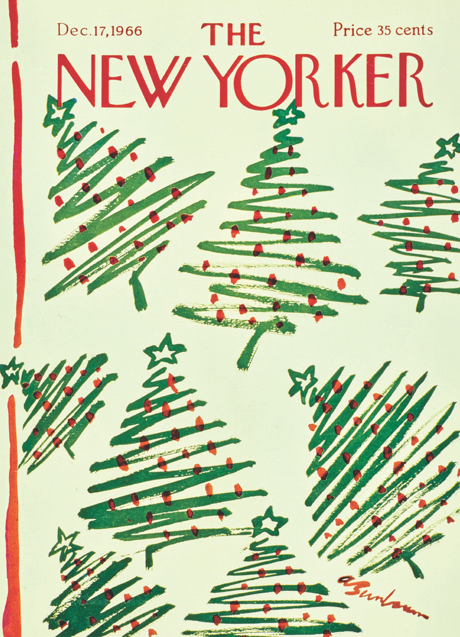 Card: Christmas Trees - New Yorker Card (Inside: "Merry Christmas and Happy New Year")