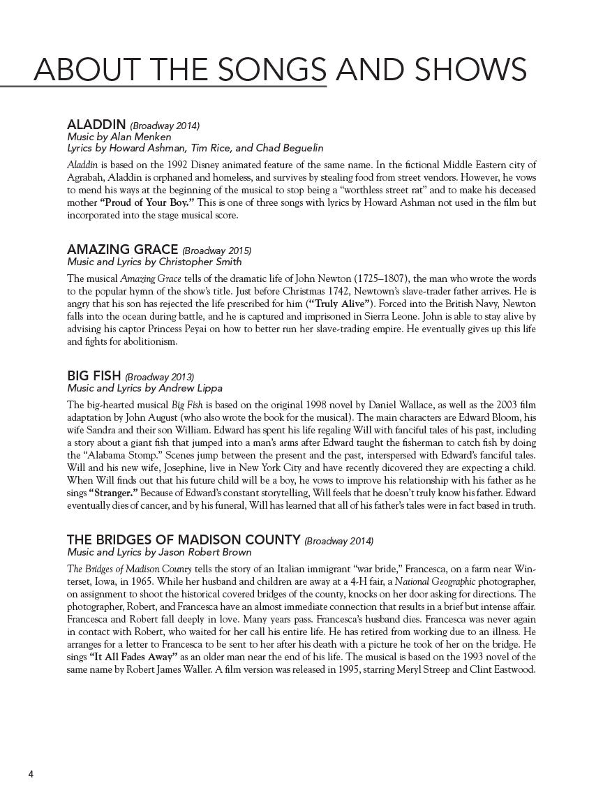 Contemporary Theatre Songs - Tenor