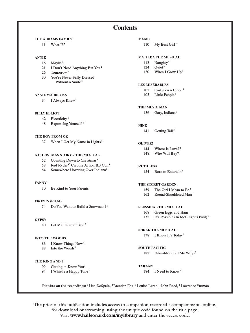 Singer's Musical Theatre Anthology - Children's Edition