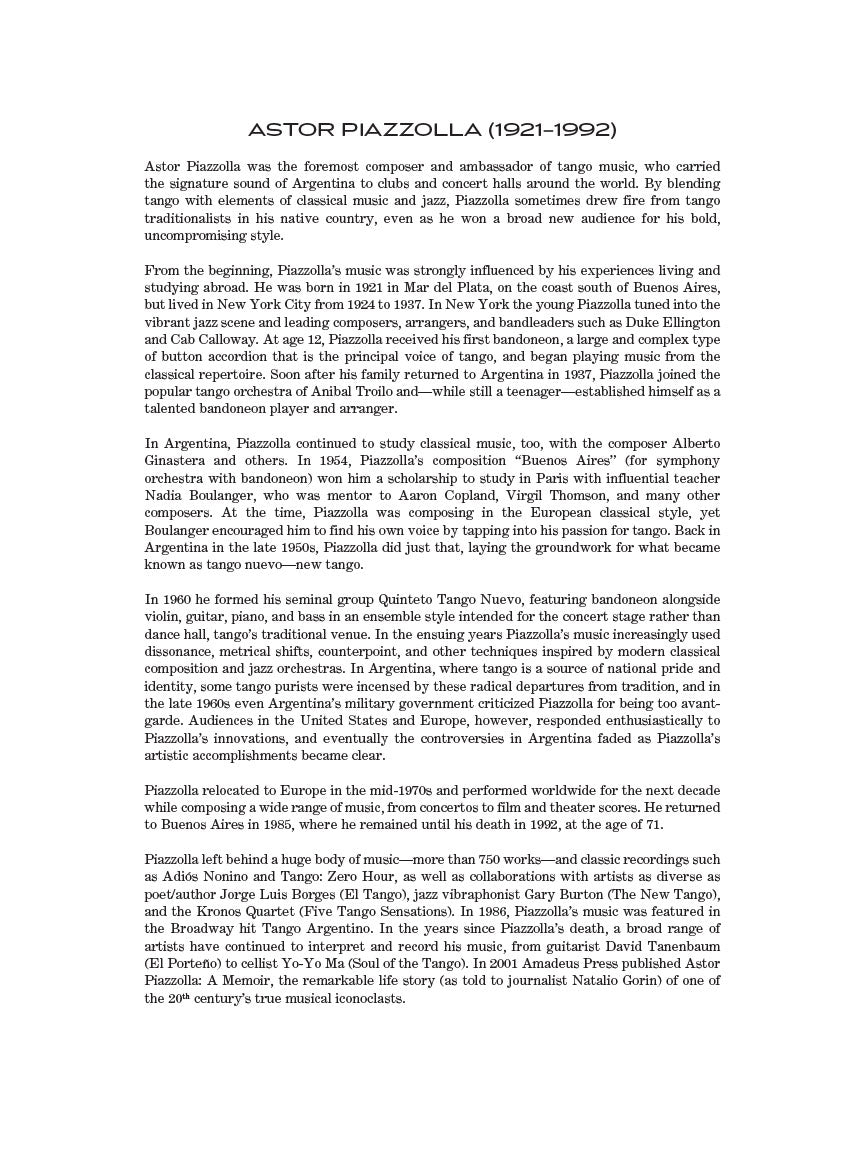 Piazzolla, Astor - 25 Tangos for Trumpet and Piano