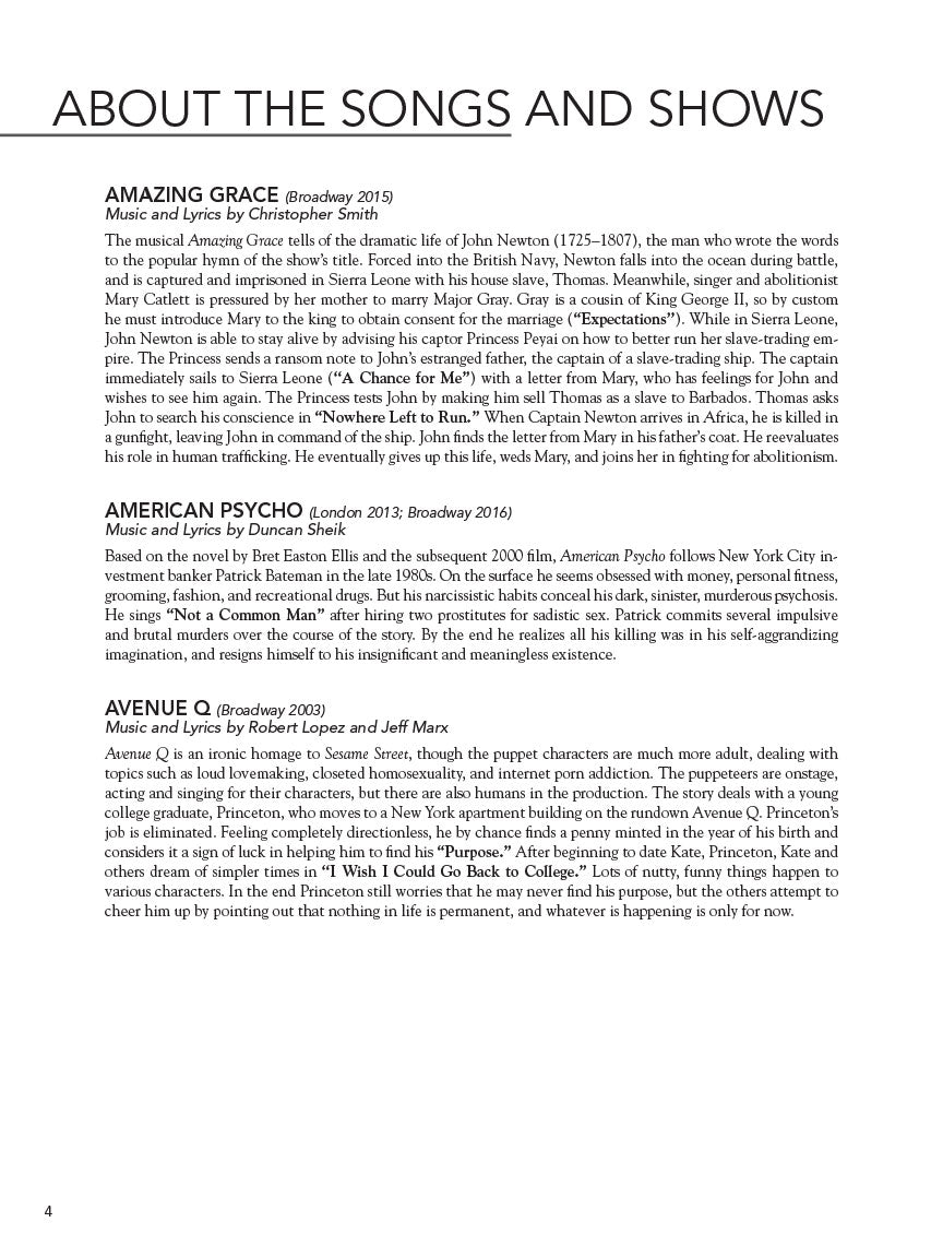 Contemporary Theatre Songs - Baritone