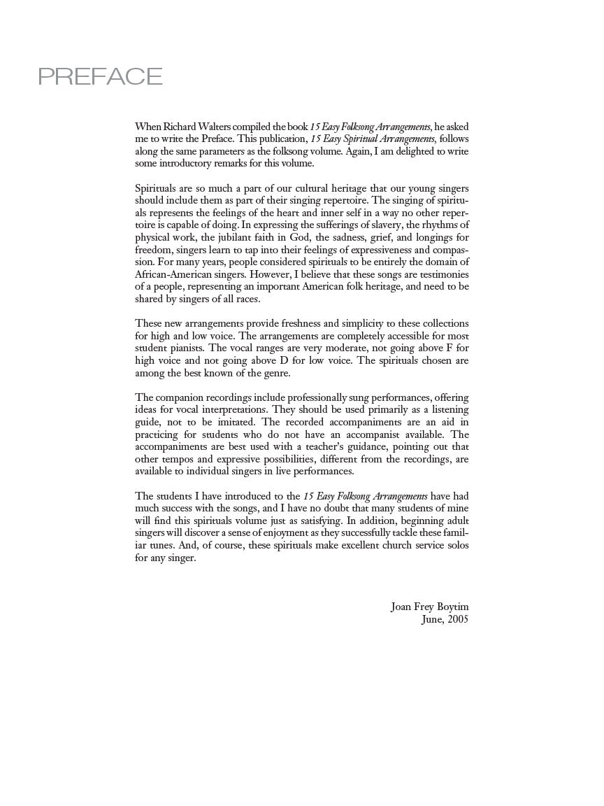 15 Easy Spiritual Arrangements for the Progressing Singer High Voice