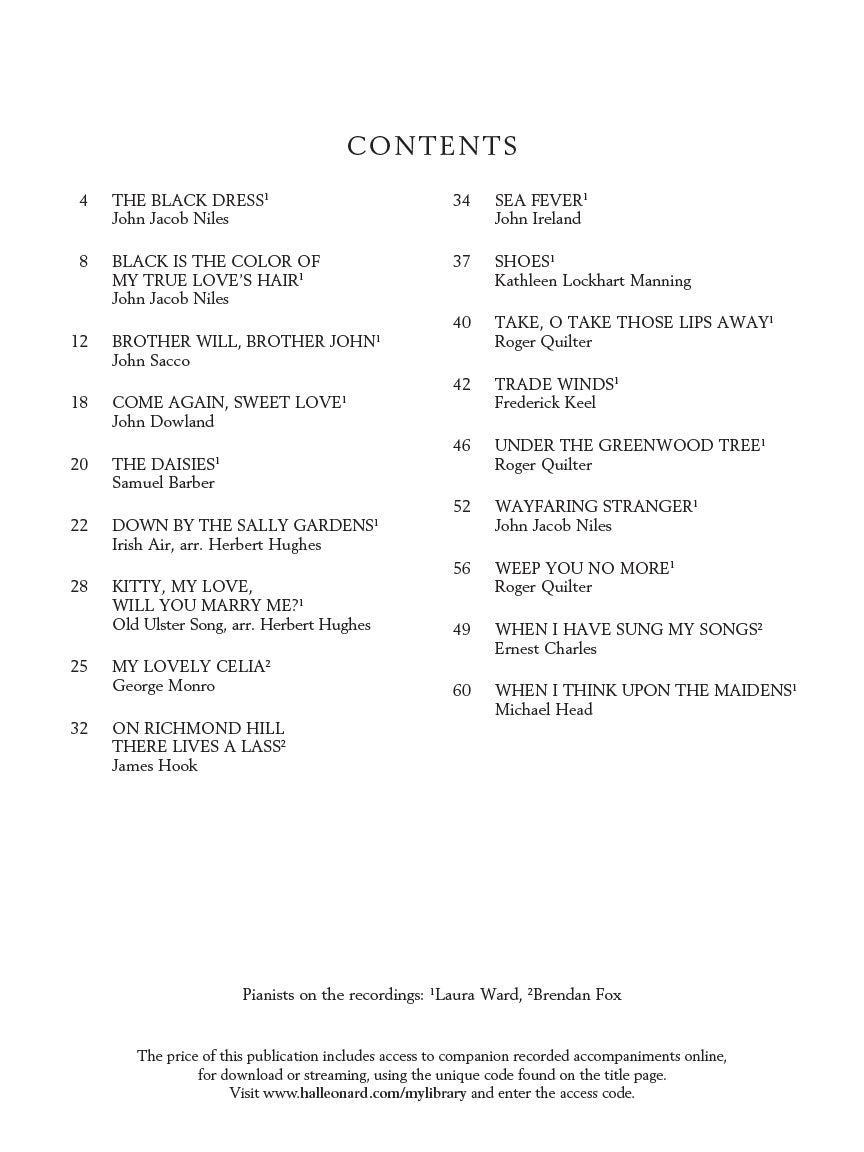 Introduction to Art Song for Baritone/Bass - With Recorded Piano Accompaniments