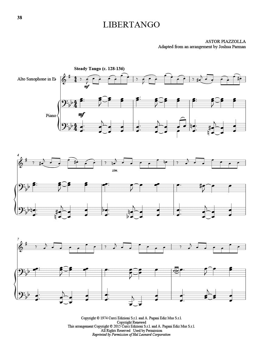 Piazzolla, Astor - 25 Tangos for Alto Saxophone and Piano