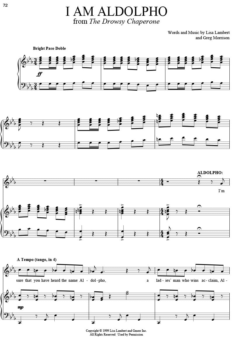 Theatre and Cabaret Comedy Songs