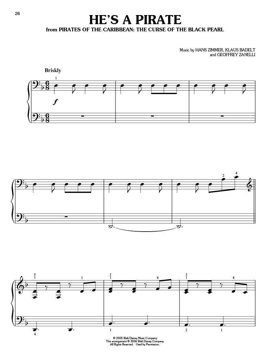 Pirates of the Caribbean - Easy Piano Solo Collection