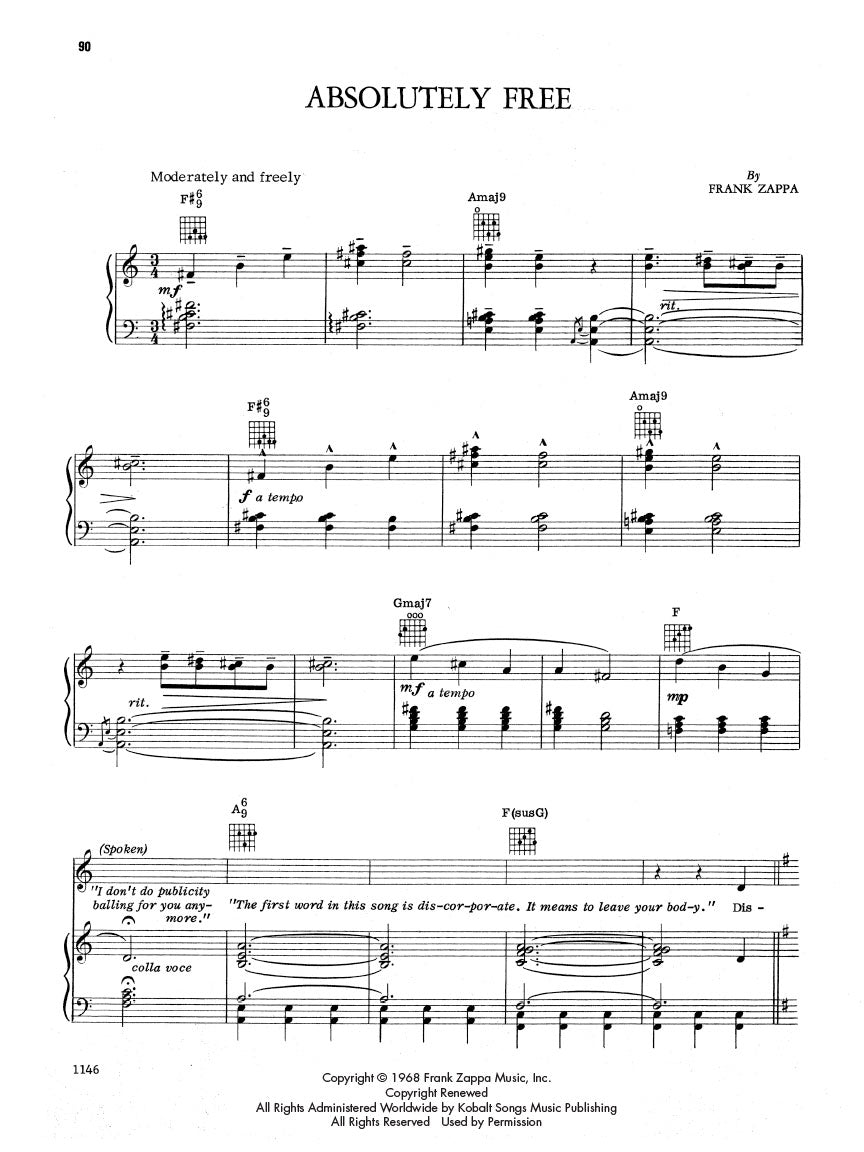 Zappa, Frank - Songbook Vol. 1