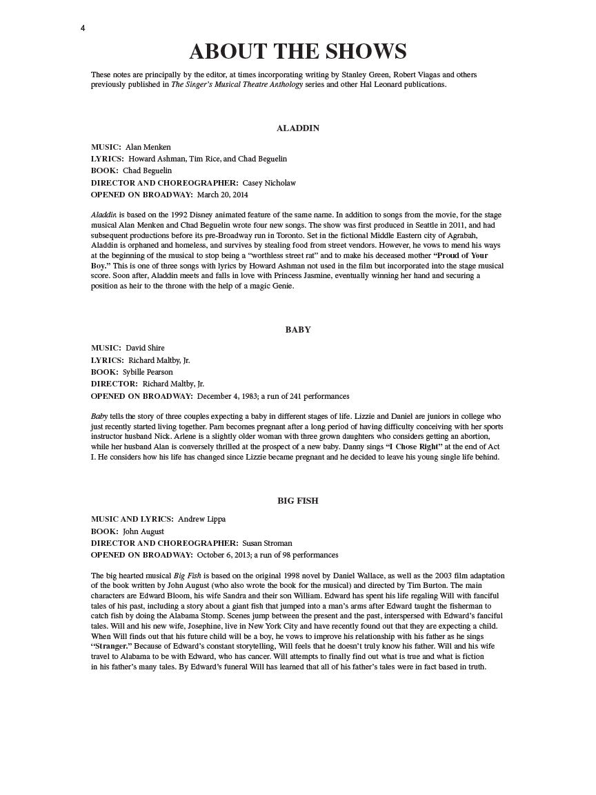 Singer's Musical Theatre Anthology