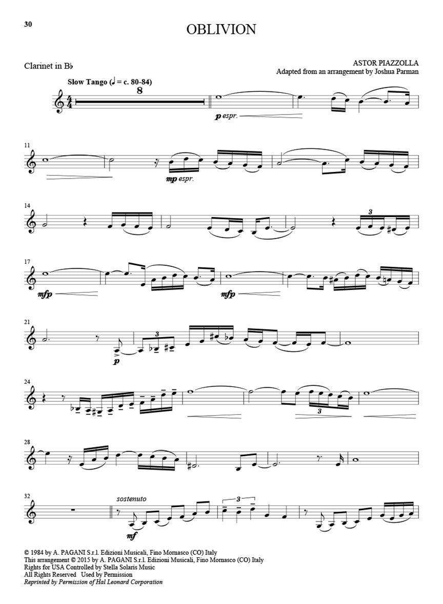 Piazzolla, Astor - 25 Tangos for Clarinet and Piano