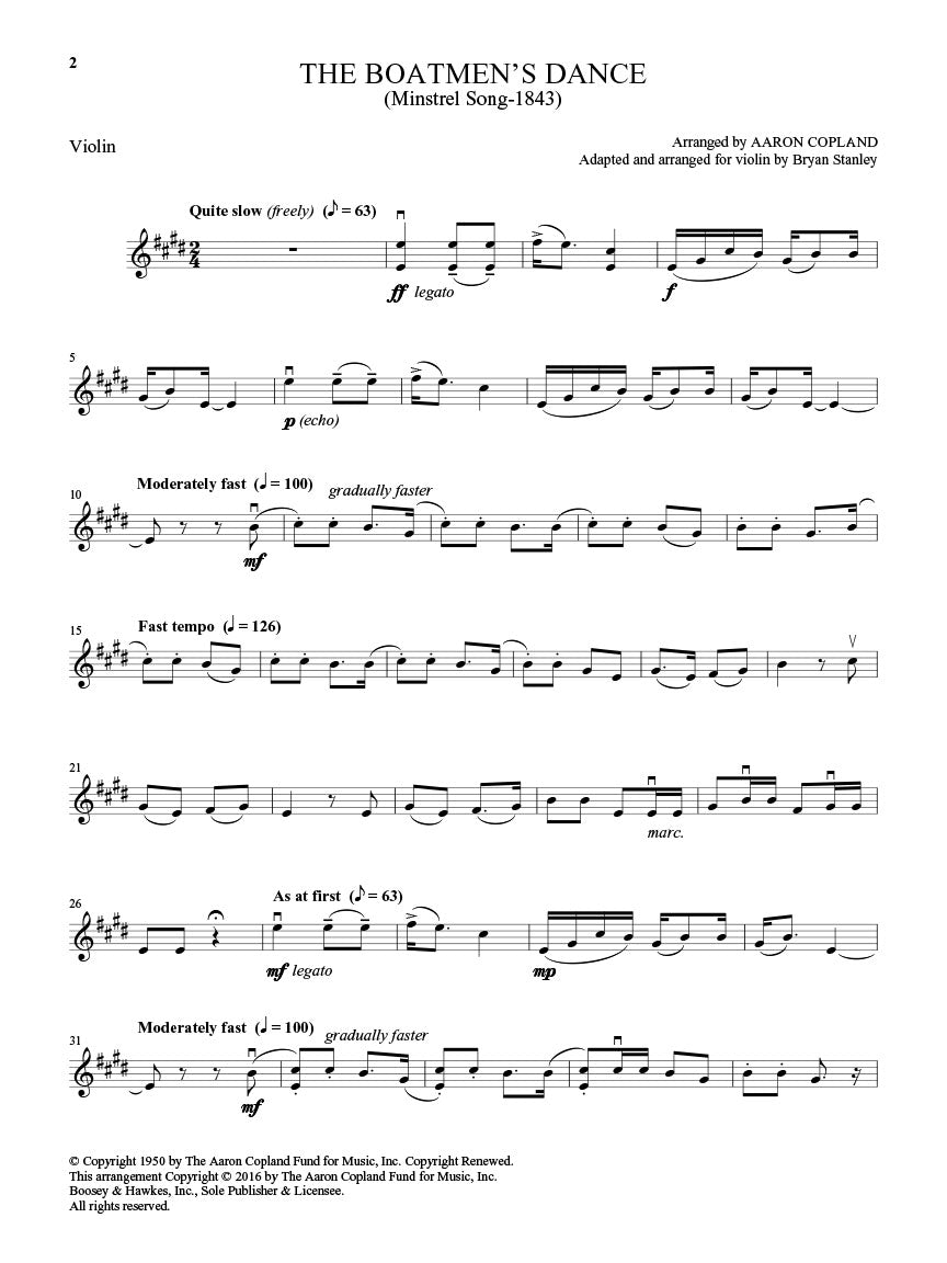 Copland: Old American Songs - Violin