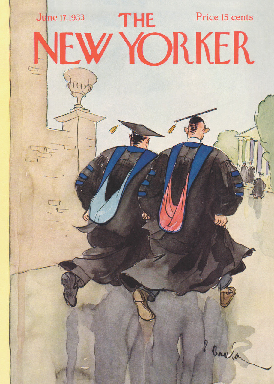 Card: Running Grads - New Yorker Cover (Inside: "Congratulations")