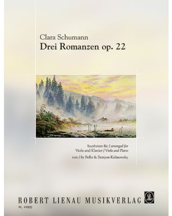 Clara Schumann Three Romances op 22 for Viola