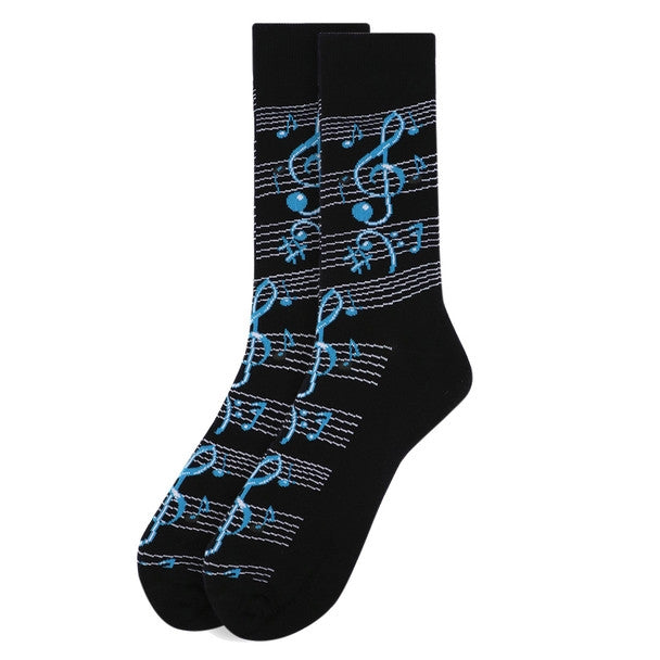 Socks: 'Play The Blues' Men's Music Staff