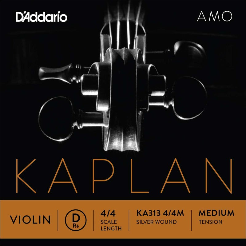 Violin String D - 4/4 Scale, Medium Tension Kaplan Amo