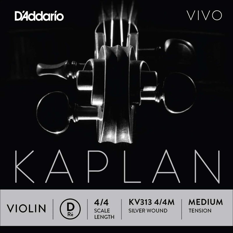 Violin String D - 4/4 Scale, Medium Tension Kaplan Vivo