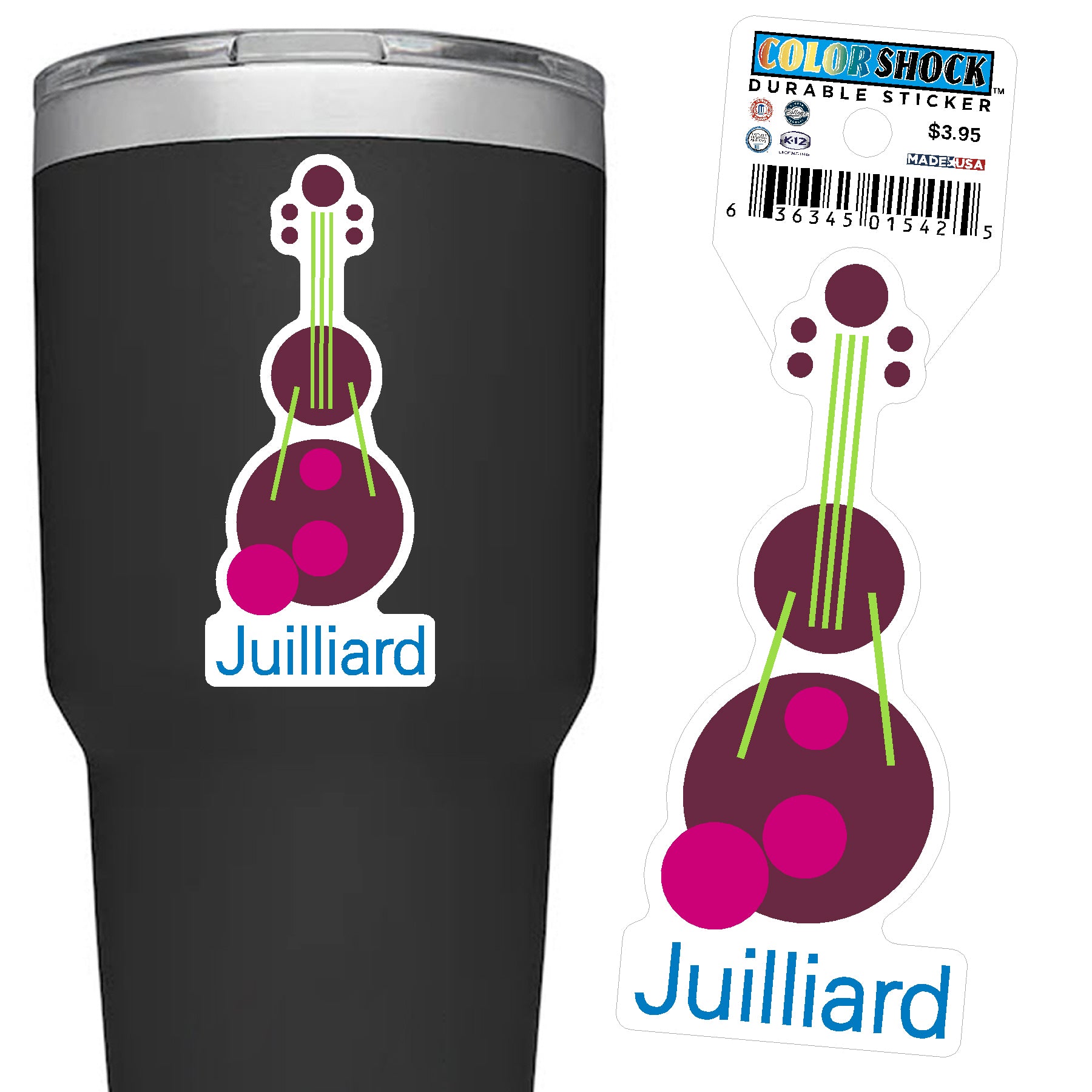 Decal: Juilliard Durable Sticker Icons
