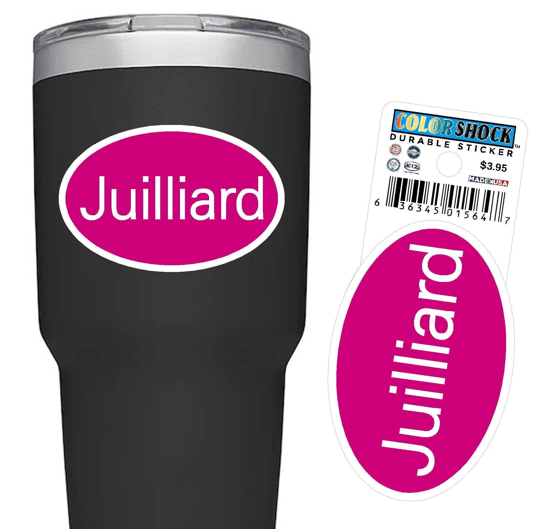 Decal: Juilliard Durable Oval Name Sticker