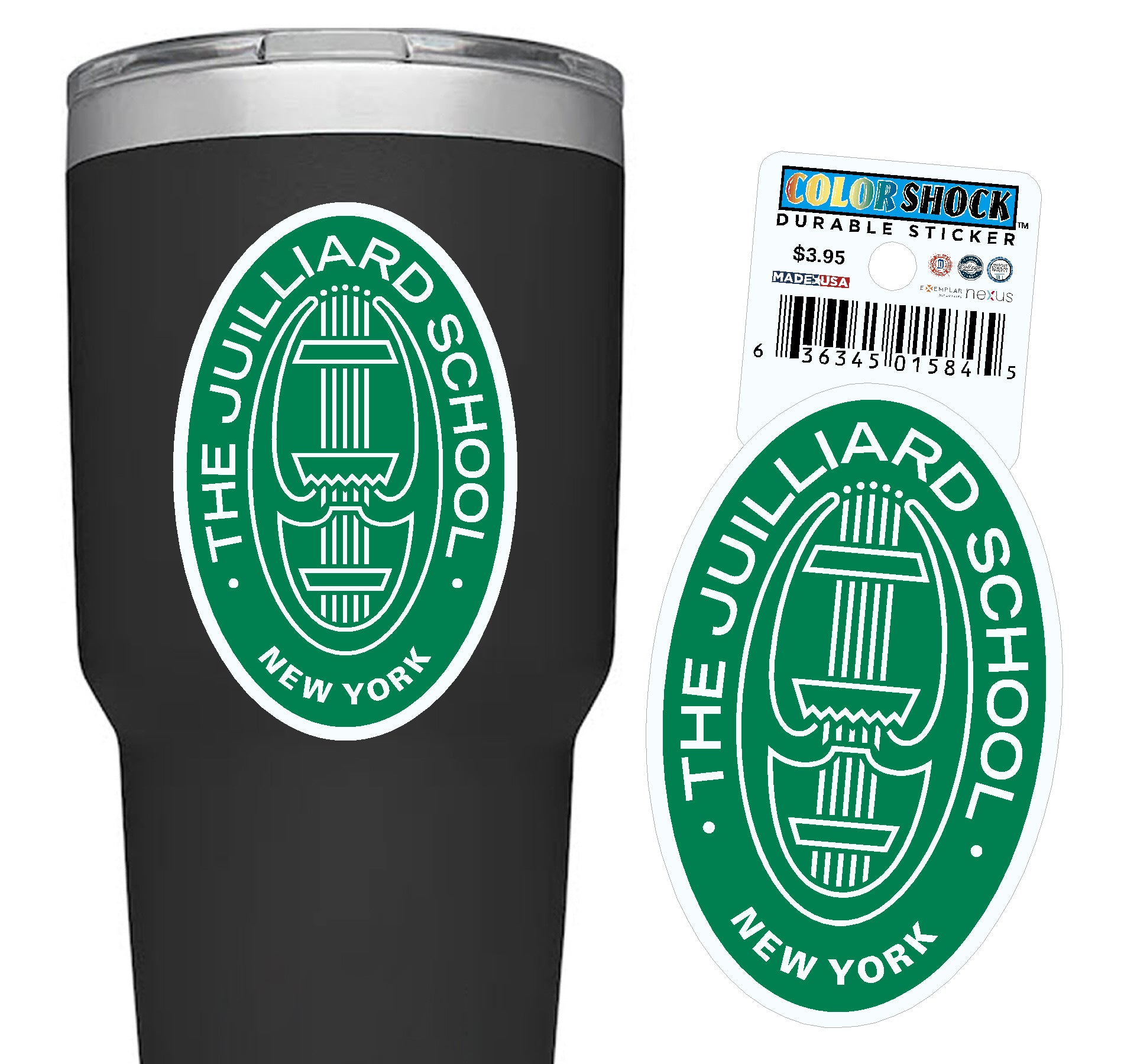 Decal: Juilliard Durable Seal Sticker (Solid Color background)