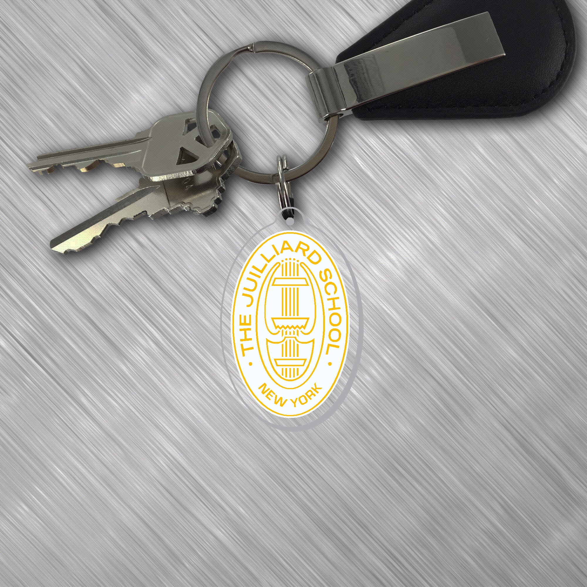 Keychain: Juilliard Seal acrylic (various colors)