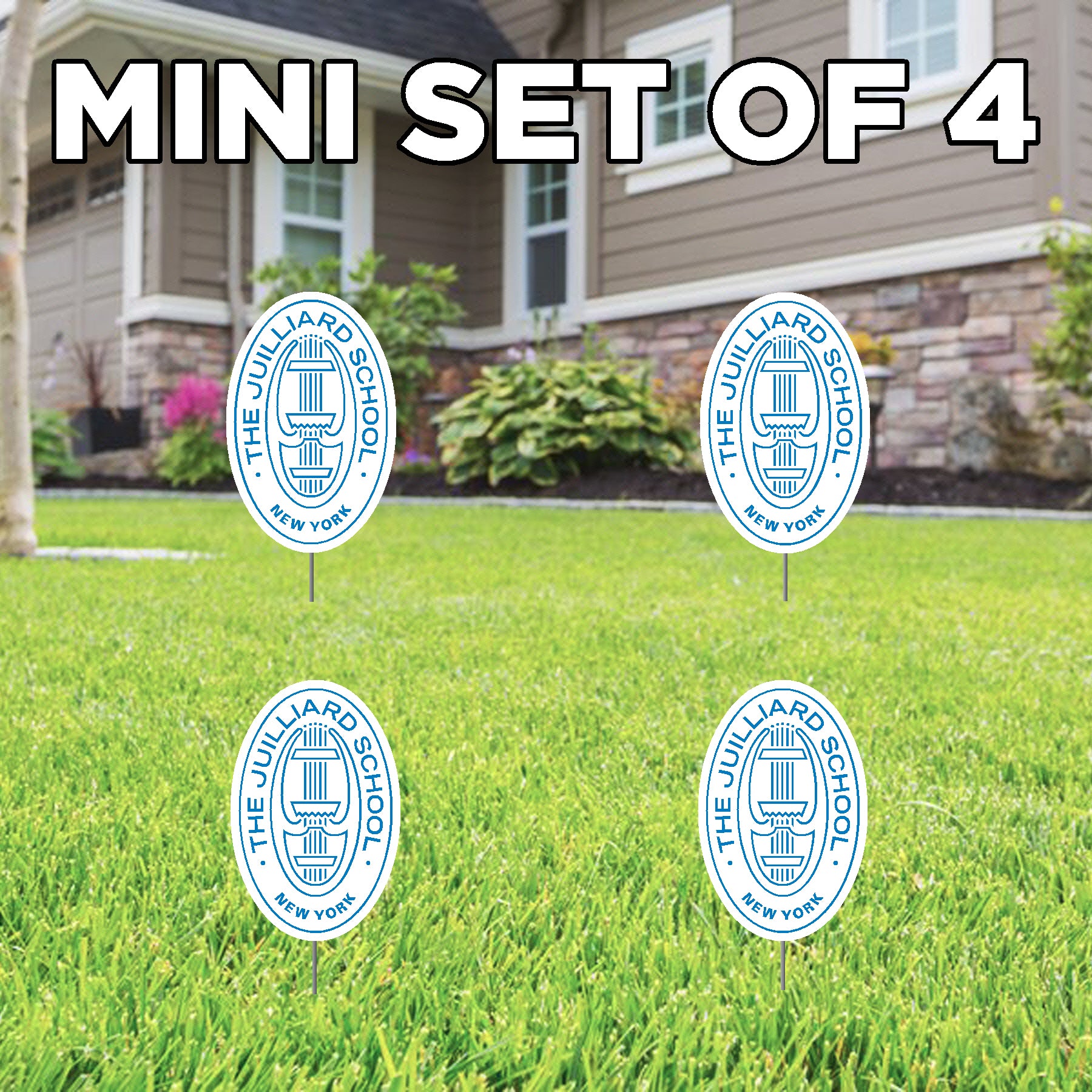 Lawn Sign: Mini Set of 4 Juilliard Seals