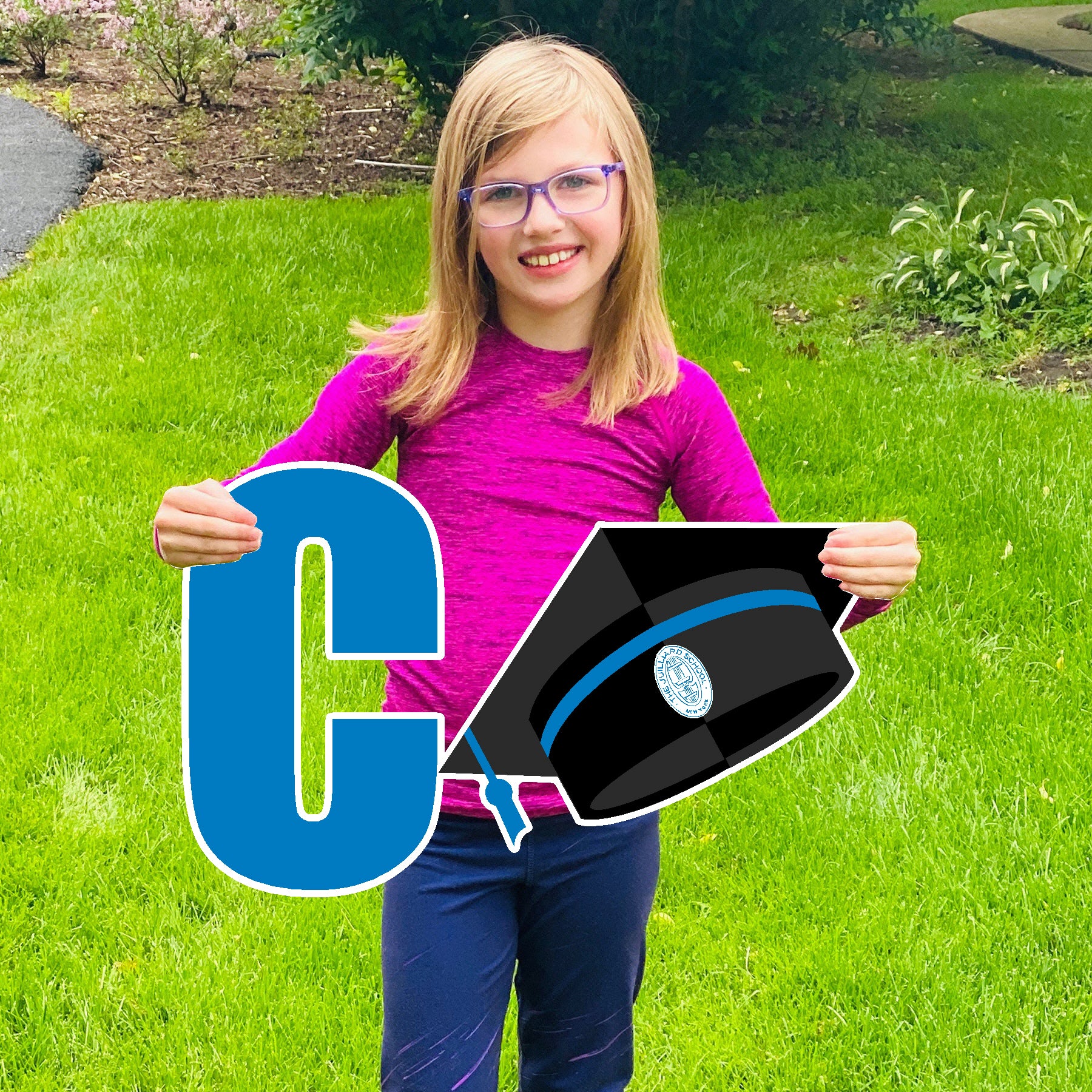 Lawn Sign: Juilliard Grad Cap + CONGRATS!