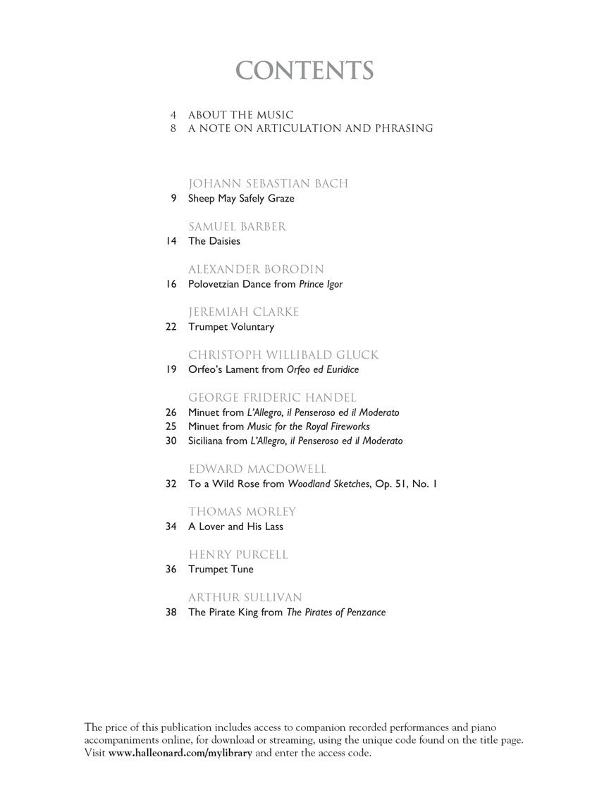 Trumpet Collection Easy to Intermediate Level